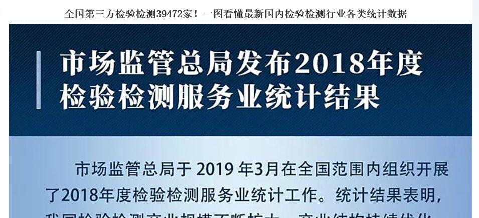 第三方檢驗(yàn)檢測(cè)39472家！一圖看懂新國(guó)內(nèi)檢驗(yàn)檢測(cè)行業(yè)各類(lèi)統(tǒng)計(jì)數(shù)據(jù)